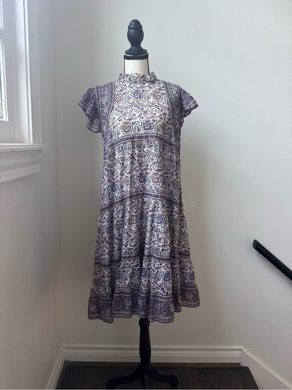 💜 Sea New York Bianca Floral Tiered Tunic Dress – Size Small